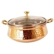 SAGA Serving Pot Handi with Lid and Handle for Serving Dishes (Copper) NO.2 500ml-9438-sm
