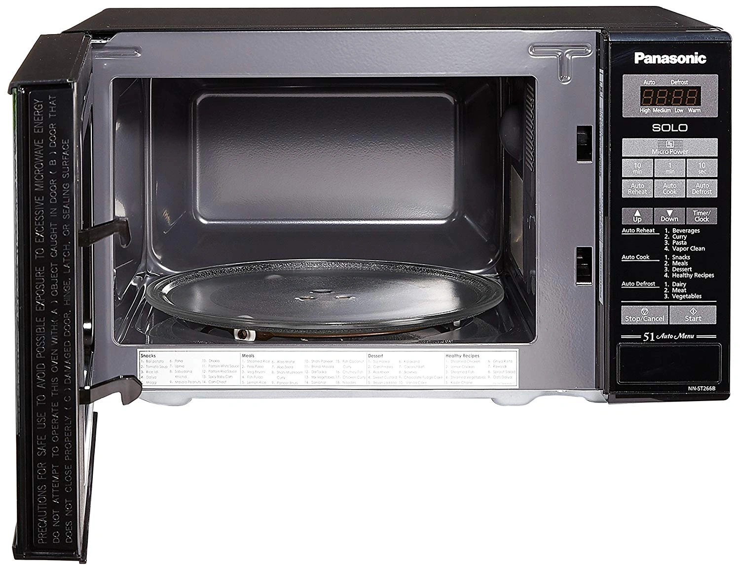 panasonic 20 l solo microwave oven nn st266bfdg black