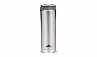 Milton Thermosteel Optima 420 Flask, 420 ml, Steel Plain