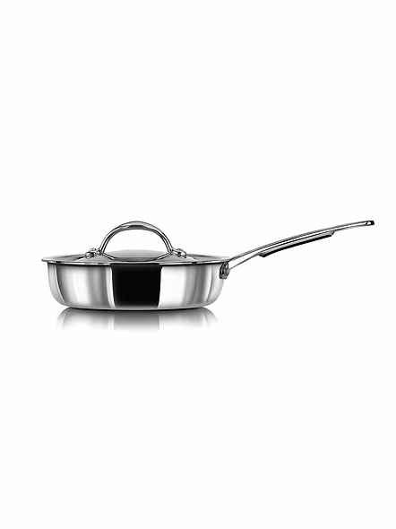 Stahl Triply Stainless Steel Artisan Frypan with Lid, 4420, 20cm - Premium Cookware for Perfect Results