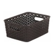 Curver 3610 Dark Basket with Handle 8L Rattan Polypropy Storage Box-1-sm