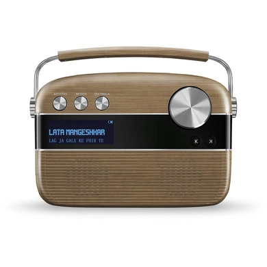 Saregama Carvaan Hindi - Portable Music Player with 5000 Preloaded Songs, FM/BT/AUX (Cherrywood Red)-37498