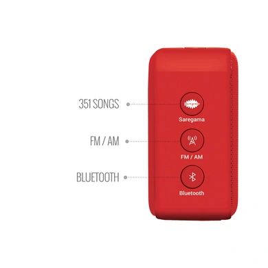 Saregama Carvaan Mini 2.0- Music Player with Bluetooth/FM/AM/AUX  (Sunset Red)-6