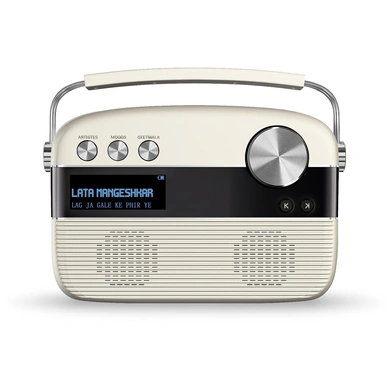 Saregama Carvaan Hindi - Portable Music Player with 5000 Preloaded Songs, FM/BT/AUX (Porcelain White)-37496