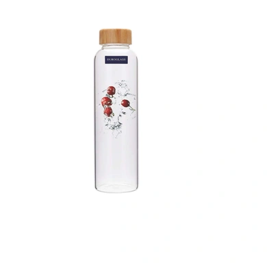Dubblin Bamboo Glass BPA-Free Glass Bottle (Transparent, 1000 ml)-27267