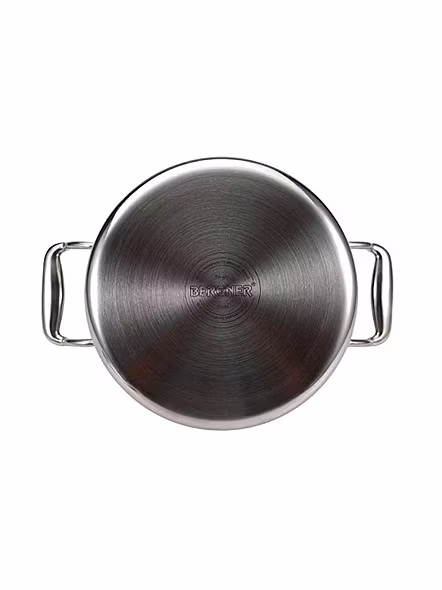 Bergner Hitech Prism Triply Stainless Steel Non Stick Induction Base Casserole with Glass Lid, 20 cm, 3.1 Liters (BG-31157)-5