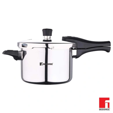Bergner Argent Elements Triply Stainless Steel UnPressure Cooker with Outer Lid, 3.5 Ltrs (BG-9702)-5332