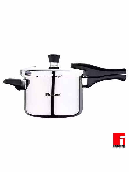 Bergner Argent Elements Triply Stainless Steel UnPressure Cooker with Outer Lid, 3.5 Ltrs (BG-9702)