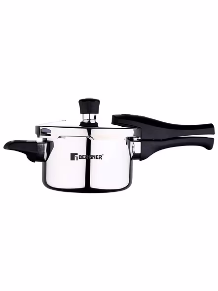 Bergner Argent Elements Triply Stainless Steel UnPressure Cooker with Outer Lid, 2.5 Ltrs (BG-9701)