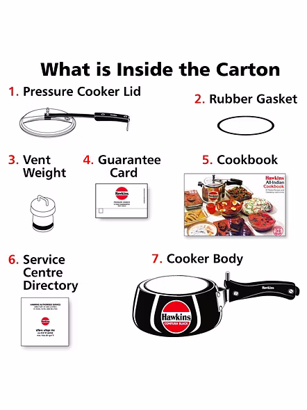 Hawkins Contura Hard Anodised Aluminium Pressure Cooker, 1.5 Liters(CB15)-4