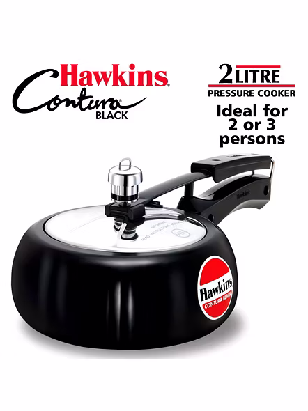 Hawkins Contura Hard Anodised Aluminium Pressure Cooker, 2 Liters(CB20)