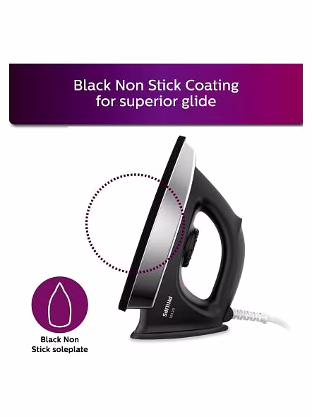 Philips GC181 Heavy Weight 1000 W Dry Iron, Black-2