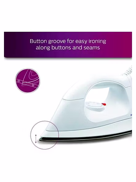 Philips HI114 1000-Watt Golden American Heritage Soleplate Dry Iron-2