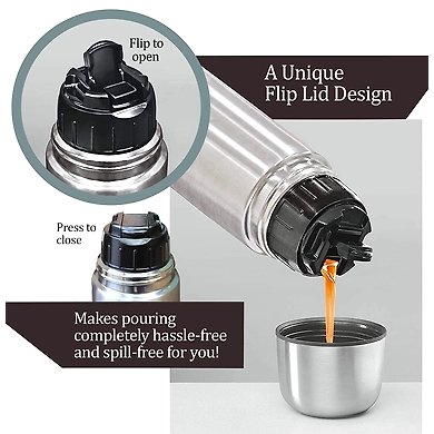 Milton Thermosteel Flip Lid Flask, 750 ml-5