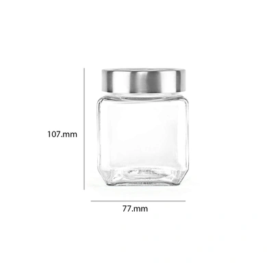Cello Qube Fresh Glass Storage Container, 580 ml, Transparent-2