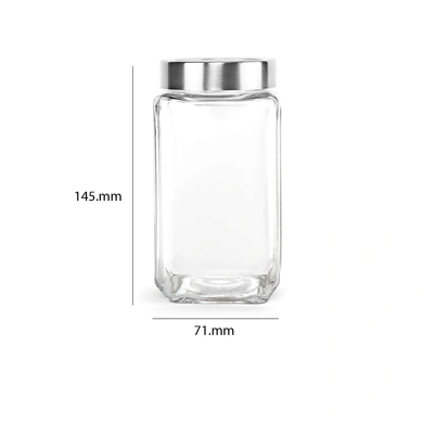 Cello Qube Fresh Glass Storage Container, 800 ml, Transparent-2