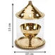 Borosil Akhand Diya (Medium, Brass)-1-sm