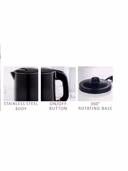 Borosil Eva Cool Touch 600ml Stainless Steel Kettle BKE06LSSB24