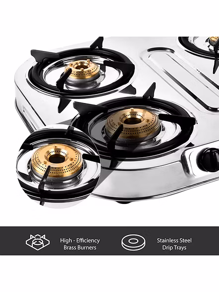 Sunflame Cooktop Spectra Delux 4 Burner Stainless Steel Gas Stove-4