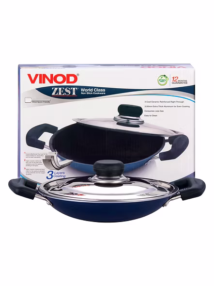 Vinod Zest Non Stick Appachetty with Lid- 20 cm-4