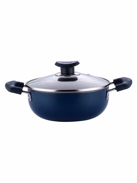 Vinod Zest Non-Stick Deep Kadai With Glass Lid-26565