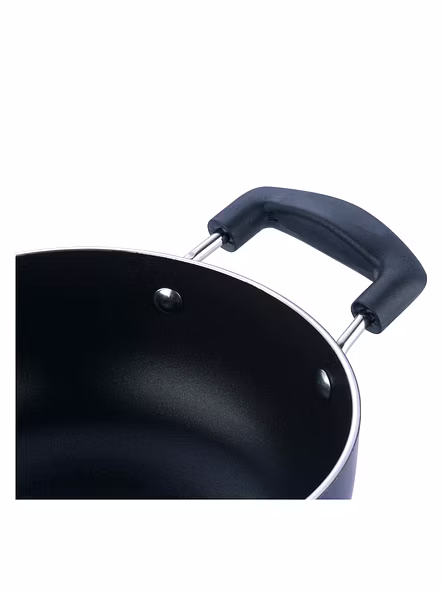 Vinod Zest Non-Stick Deep Kadai With Glass Lid-22cm/2.6ltr-2