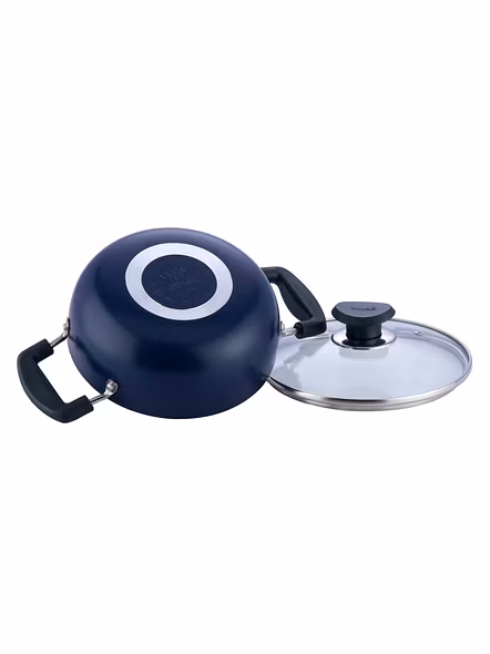 Vinod Zest Non-Stick Deep Kadai With Glass Lid-26cm/4.1ltr-2