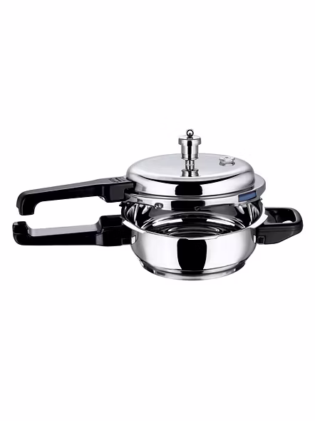 Vinod 18/8 Stainless Steel Pressure Pan with Lid (Induction Friendly)-Junior-1