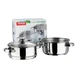 Vinod Stainless Steel 2 Tier Steamer with Glass Lid - 20 cm (Induction Friendly)-5-sm