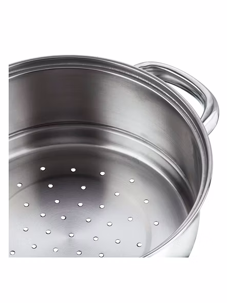 Vinod Stainless Steel 3 Tier Steamer with Glass Lid -20 cm (Induction Friendly)-3