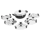 Vinod Hard Anodized 6 pcs Multi Kadai (Induction Friendly) with stainless steel lid, 2 idli plates, 2 dhokla plates and 1 patra plate-8775-sm