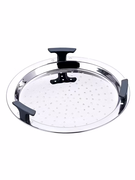 Vinod Hard Anodized 6 pcs Multi Kadai (Induction Friendly) with stainless steel lid, 2 idli plates, 2 dhokla plates and 1 patra plate-5