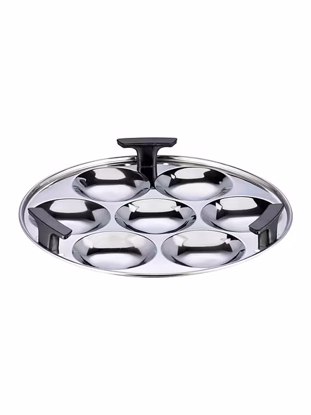 Vinod Stainless Steel 6 pcs Multi Kadai (Induction Friendly) with Stainless Steel lid, 2 idli Plates, 2 dhokla Plates and 1 patra Plate