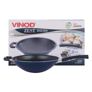 Vinod Cookware Zest Non Stick Wok - 28 Cm-28cm-4