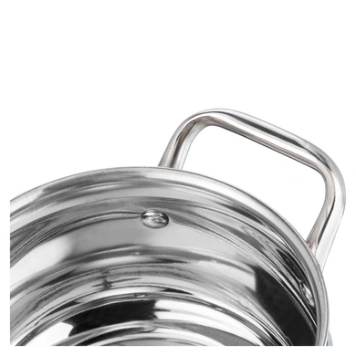 Vinod Stainless Steel Almaty Casserole with Glass lid -18 cm, 2.9 Ltr (Induction Friendly)-2