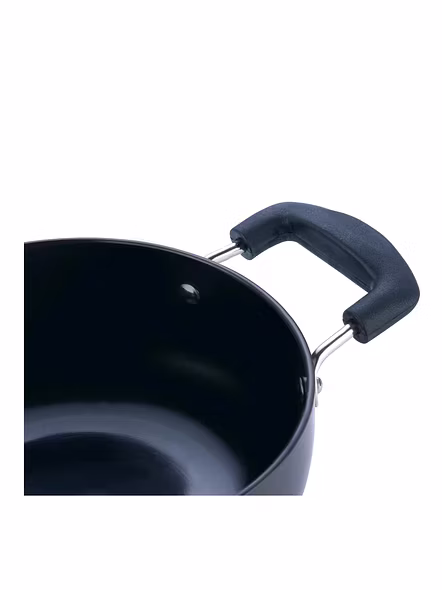 Vinod Hard Anodized Deep Kadai with Glass Lid-22cm/2.6Ltr-3