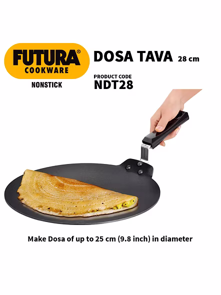 Hawkins Futura Non-stick Dosa Tava, 28cm (Q28)-28cm