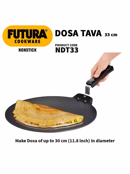 Hawkins Futura Non Stick Dosa Tawa, 33cm (Q41)-33cm