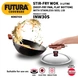 Hawkins Futura Non-Stick Stir-Fry Wok 3 Litre with Stainless Steel lid - IQ74-1-sm