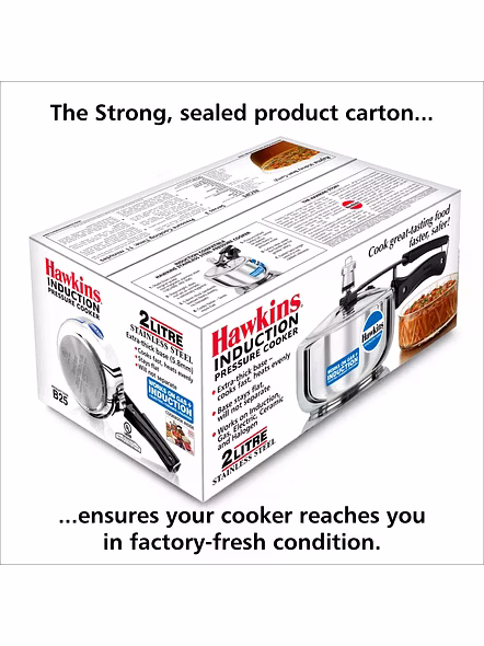 Hawkins Stainless Steel Induction Pressure cooker, 2 Litre(B25)-2ltr-3