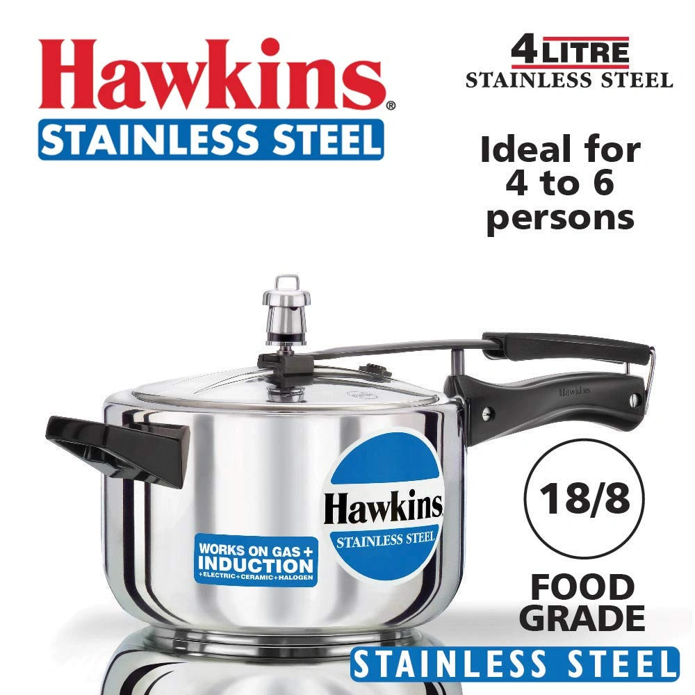 Hawkins B45 4.0 Liter Stainless Steel Pressure Cooker