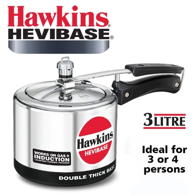 Hawkins Hevibase Aluminum Induction Model Pressure Cooker, 3 litres (IH-30)-3ltr-1