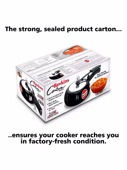 Hawkins Contura Hard Anodised Aluminium Pressure Cooker, 2 Liters(CB20)-3