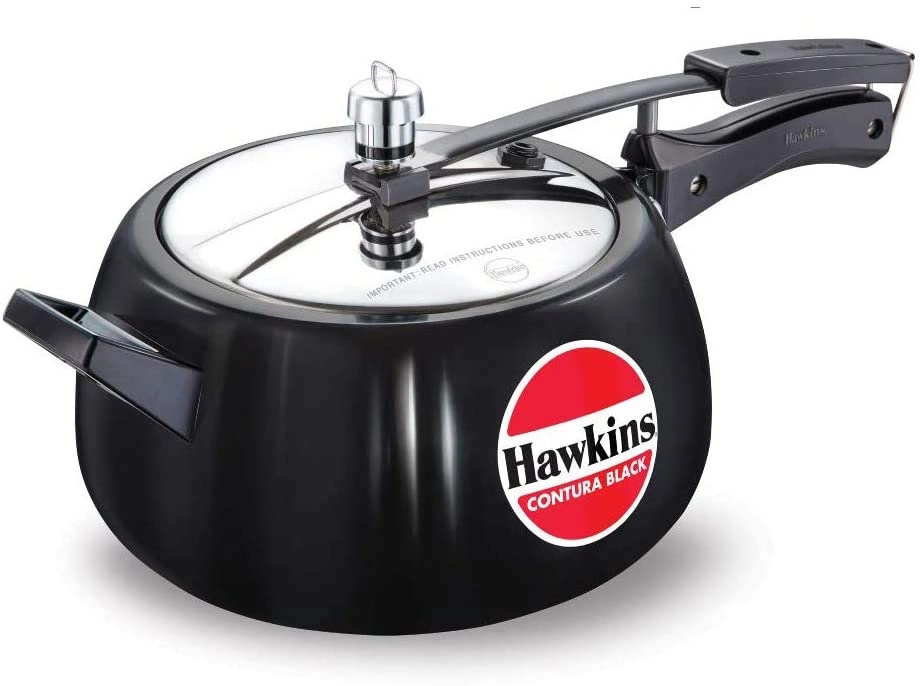 Hawkins Contura Hard Anodised Aluminium Pressure Cooker, 5 Liters(CB50)-35185