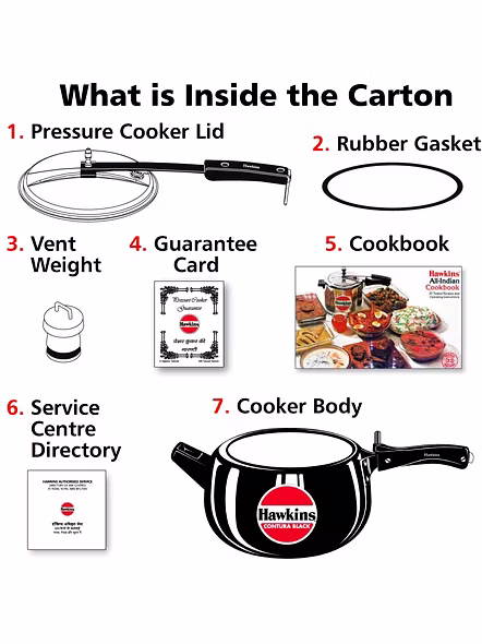 Hawkins Contura Hard Anodised Aluminium Pressure Cooker, 5 Liters(CB50)-4