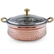 SAGA Serving Pot Handi with Lid and Handle for Serving Dishes (Copper) NO.1 400ml-1-sm