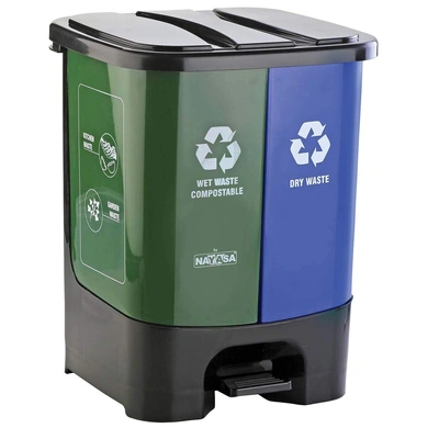 Nayasa 2 in 1 Dustbin - Dry Waste and Wet Waste Dustbin (19 Ltrs) - Small-55631