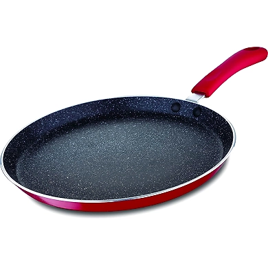 BERGNER - BG-31251-RD Bellini+ Pressed Aluminium Non-Stick Dosa/Roti Tawa, 28 cm, Induction Base, Red-65005