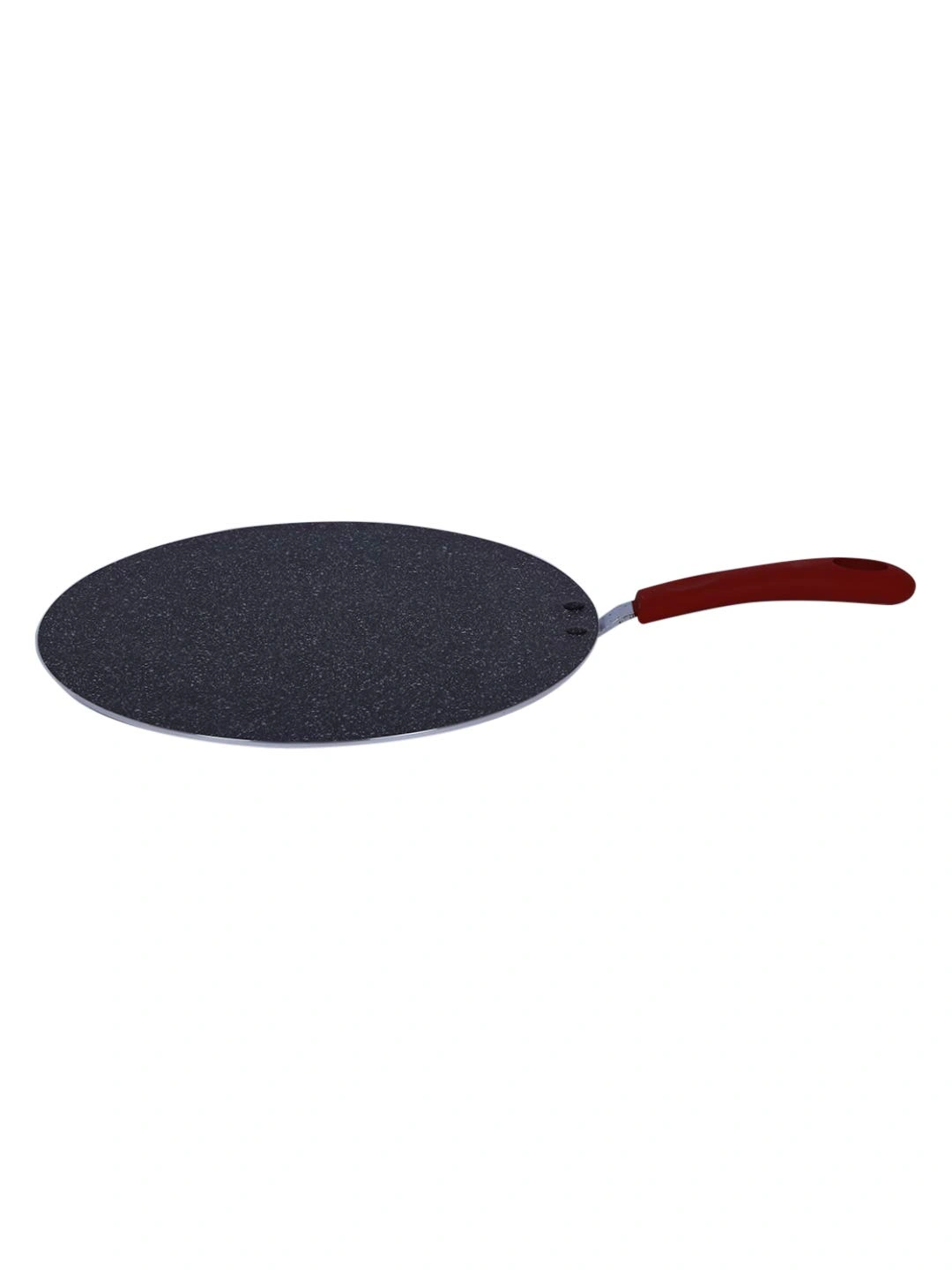 Bergner Bellini+ Pressed Aluminium Non-Stick Flat Tawa, 30 cm, Induction Base, Red-65010