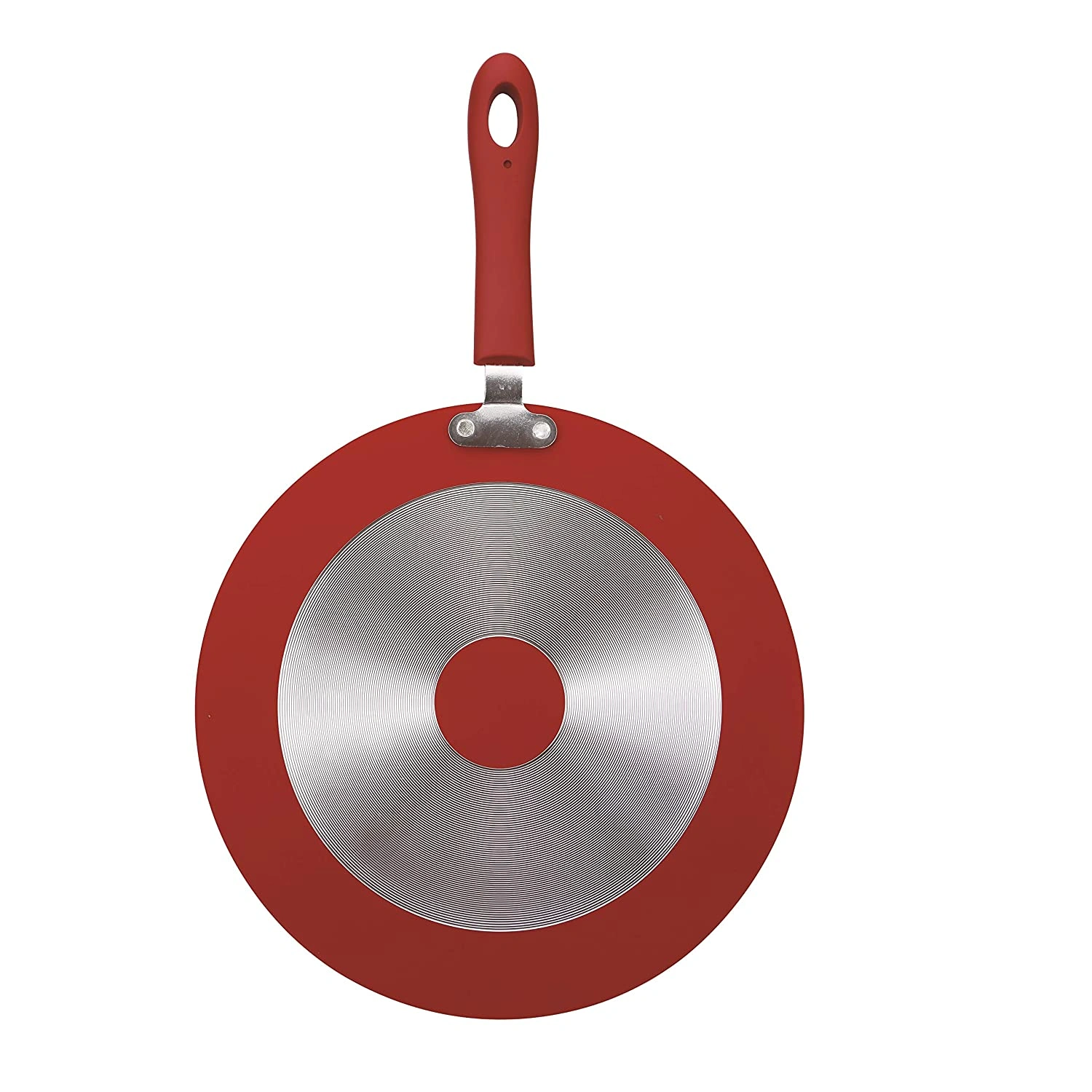 Bergner Bellini+ Pressed Aluminium Non-Stick Flat Tawa, 30 cm, Induction Base, Red-4